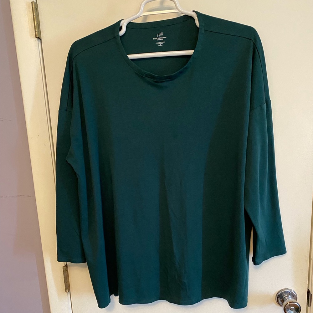 COPY - CLOSET CLEARANCE PRICE DROP! deep summer green long-sleeve top